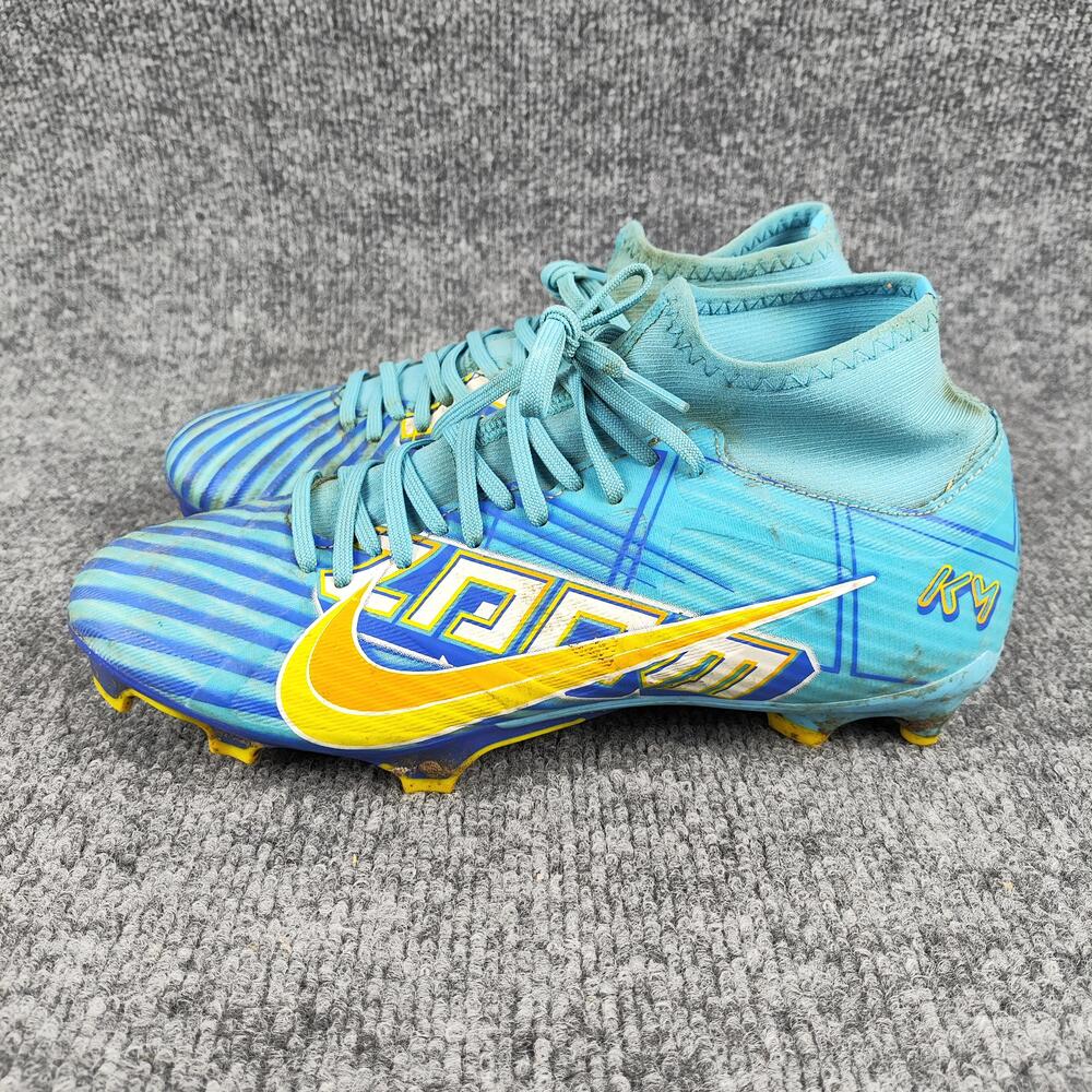 Nike Mercurial Superfly KM Soccer Cleats Shoes Mens Size 9.5 Blue Yellow